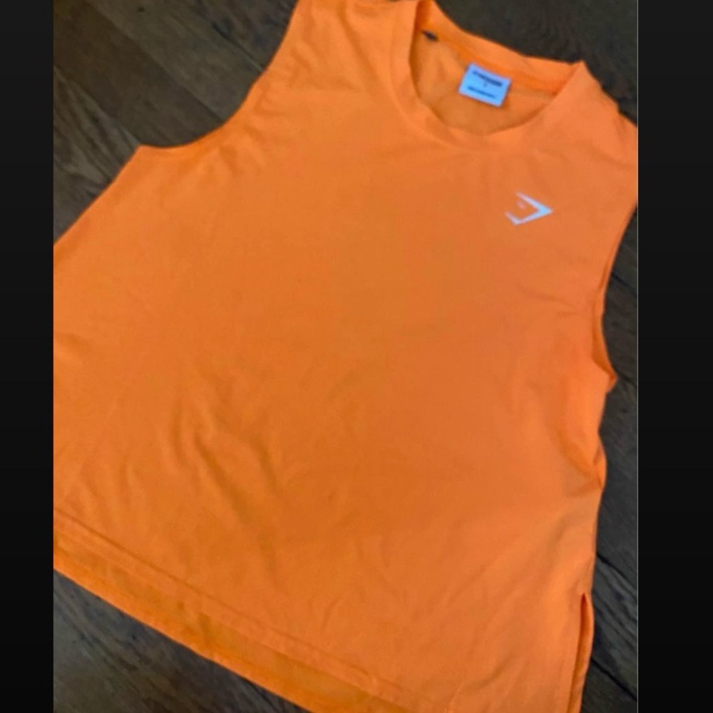 Gymshark training midi tank, size small, orange